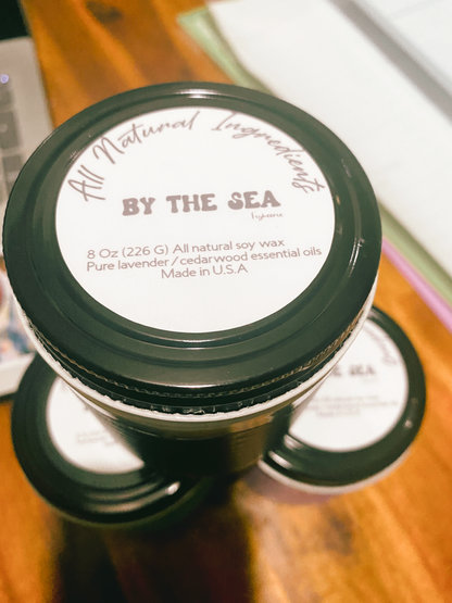 By The Sea  Cedarwood and Lavender Aromatherapy Candle